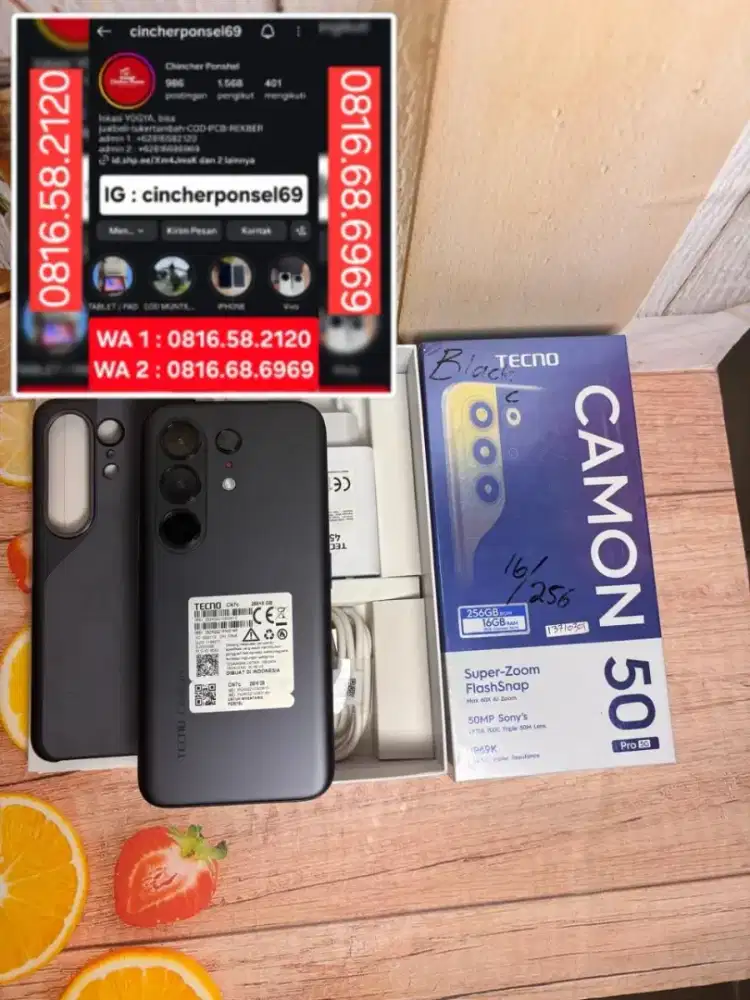 JUAL hp TECNO CAMON 50 pro 5G 8/256 likenew istimewa open box bh 100%