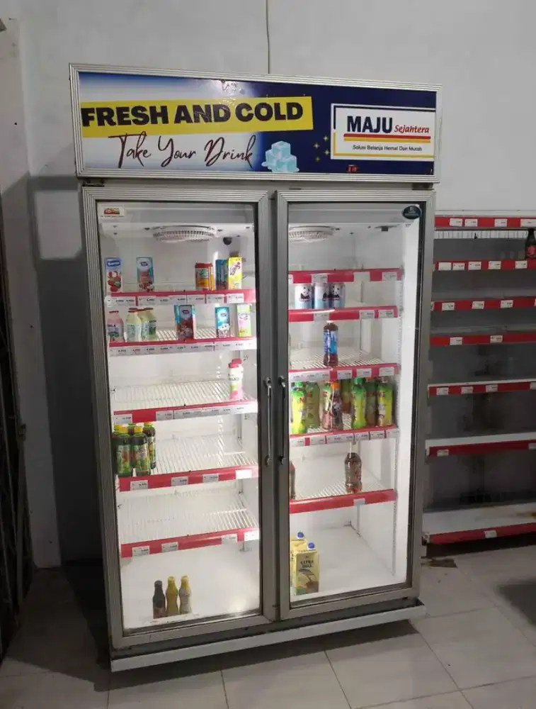 Showcase Sanden 2 Pintu Original Segel Super Dingin