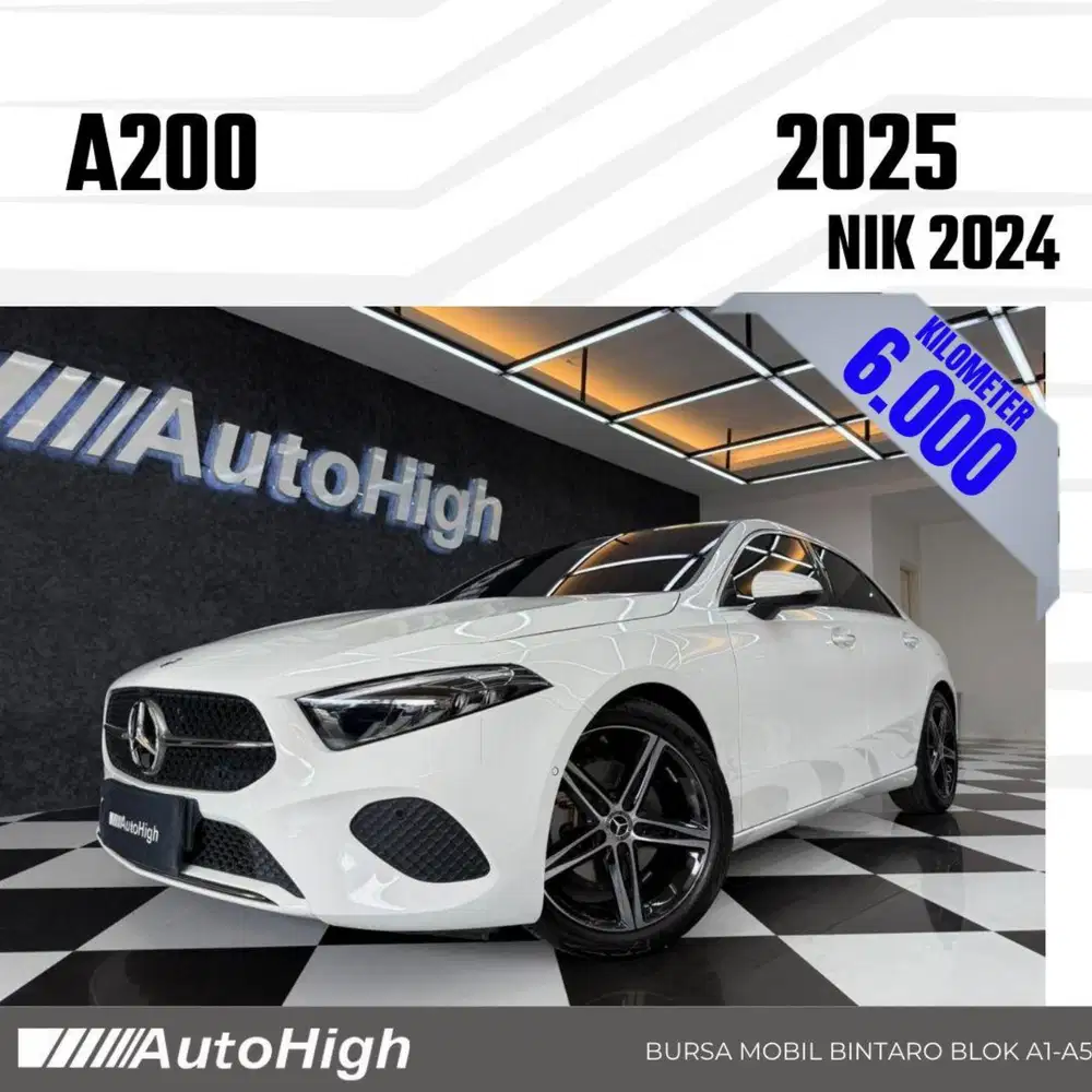DP10% [Km6.000] A200 Saloon Sunroof 2024 White Reg 2025 #AUTOHIGH