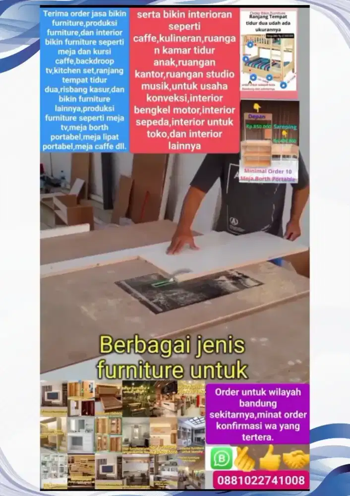 Terima bikin furniture,produksi furniture&interior