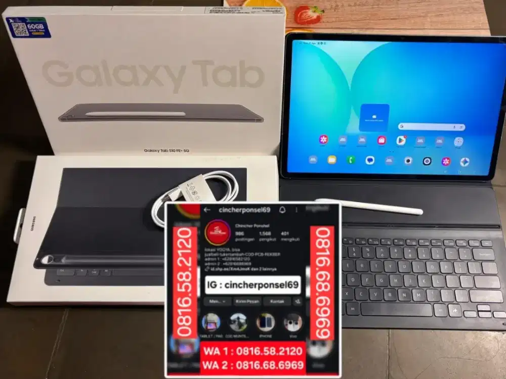 Jual TAB Samsung S10fe plus 5G 12/256 pakai sim free Keyboard Samsung