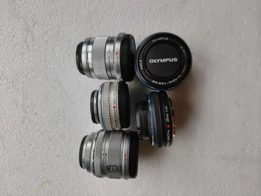 Borongan lensa dan adapter olympus