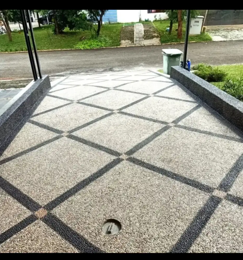 Pemasangan lantai carport batu sikat jabodetabek