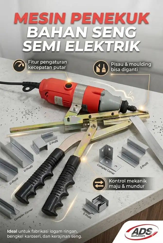 MESIN PENEKUK BAHAN SENG SEMI ELEKTRIK