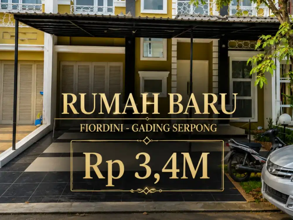 Rumah Baru siap huni 2,5 lantai di FIORDINI Gading Serpong