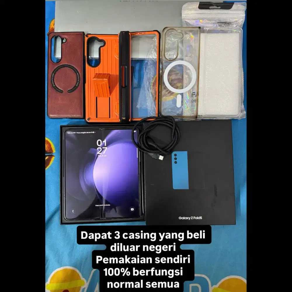 Samsung galaxy fold 5 sein 1tb biru seken second bekas normal semua