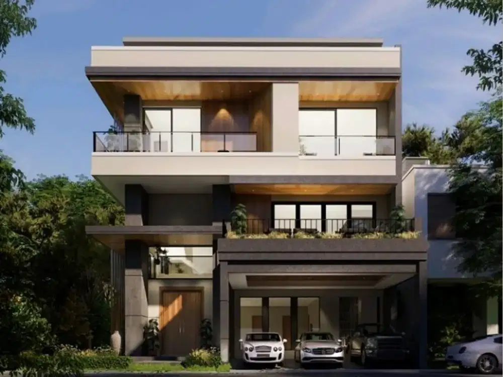 Rumah Hoek Kuldesak 3 Lantai di Greenwich Park BSD, Tangerang Selatan