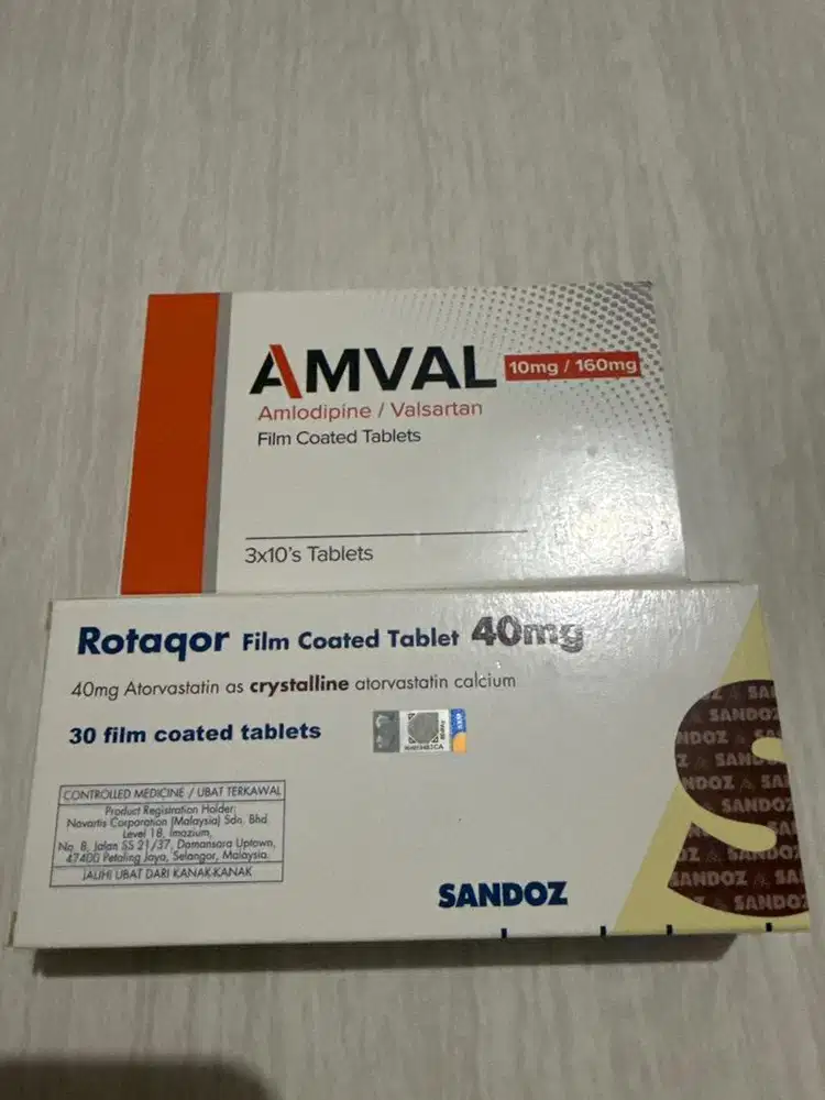Amval 10mg/160mg, Atorvastatin 40mg