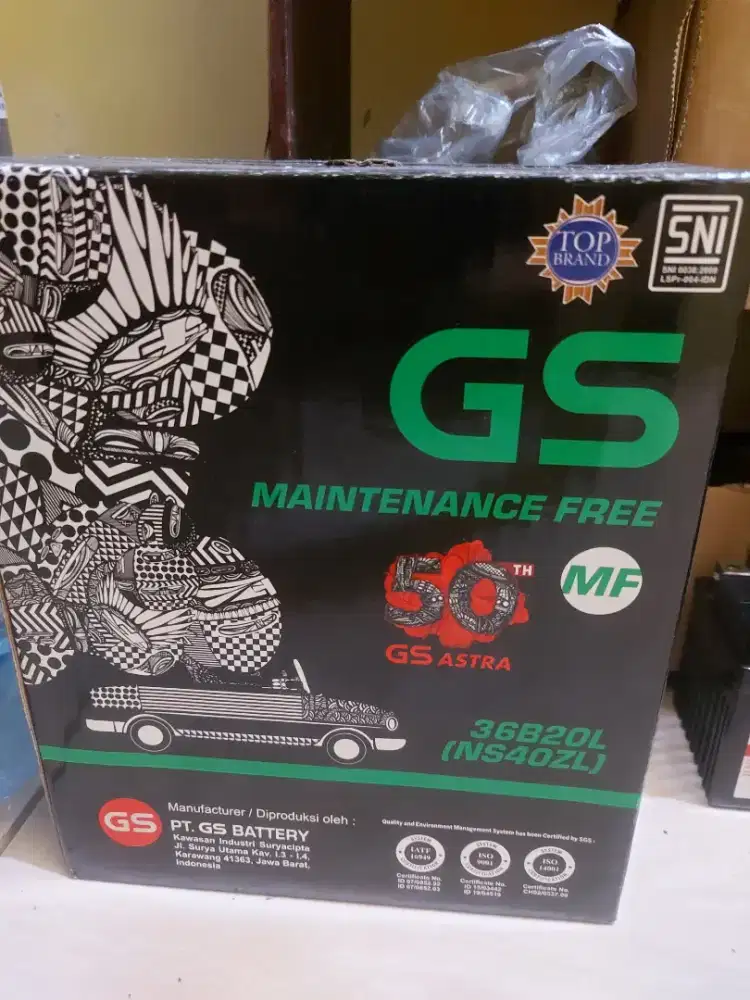 Aki Mobil GS ASTRA MF NS40ZL bs buat Alya, Sigra, Brio,