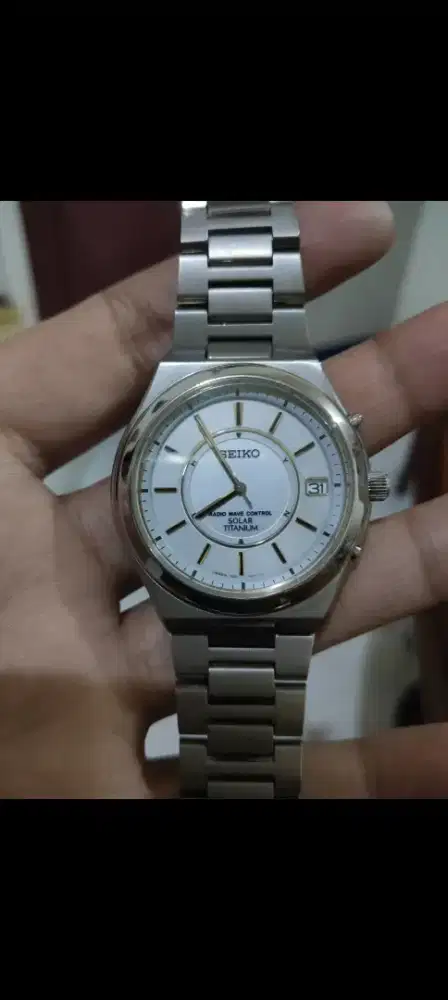 Jam Seiko 7B22 Radio Controlled Solar Titanium