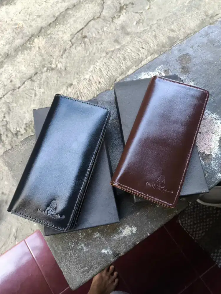 Dompet Pria Panjang Kulit Sapi Asli Full Tahan Bakar Baru