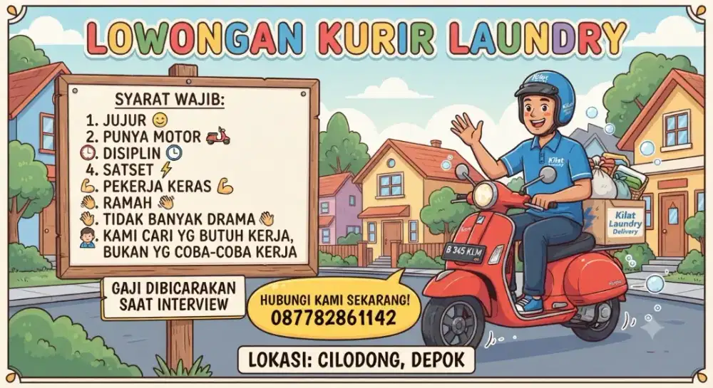 Lowongan kerja  bagian kurir