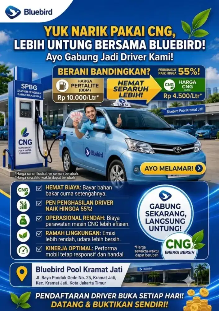 Lowongan driver baru dan pengalaman