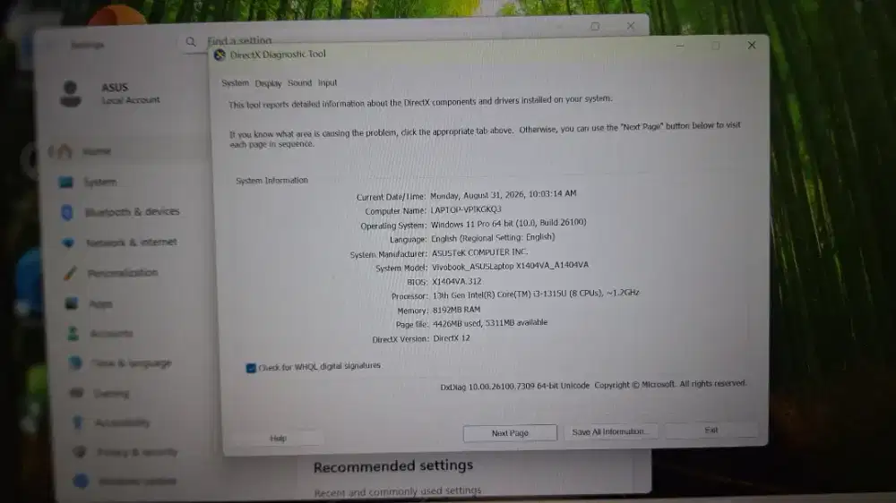 Laptop asus vibobok masih mulus
