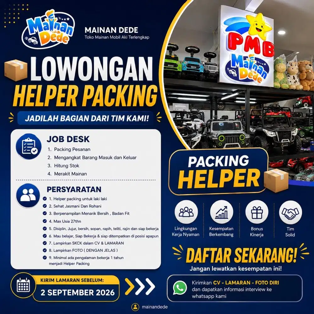 Lowongan Kerja Helper Packing