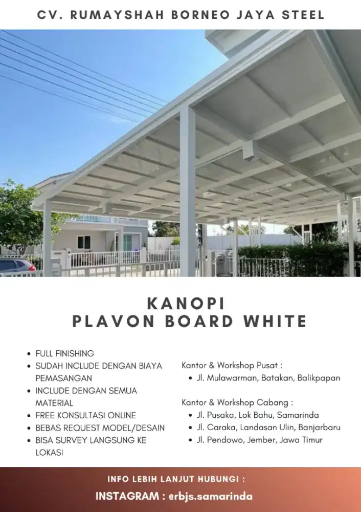 Kanopi Plafon White Board