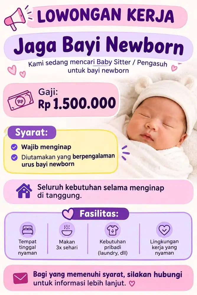 LOWONGAN JAGA BAYI NEWBORN