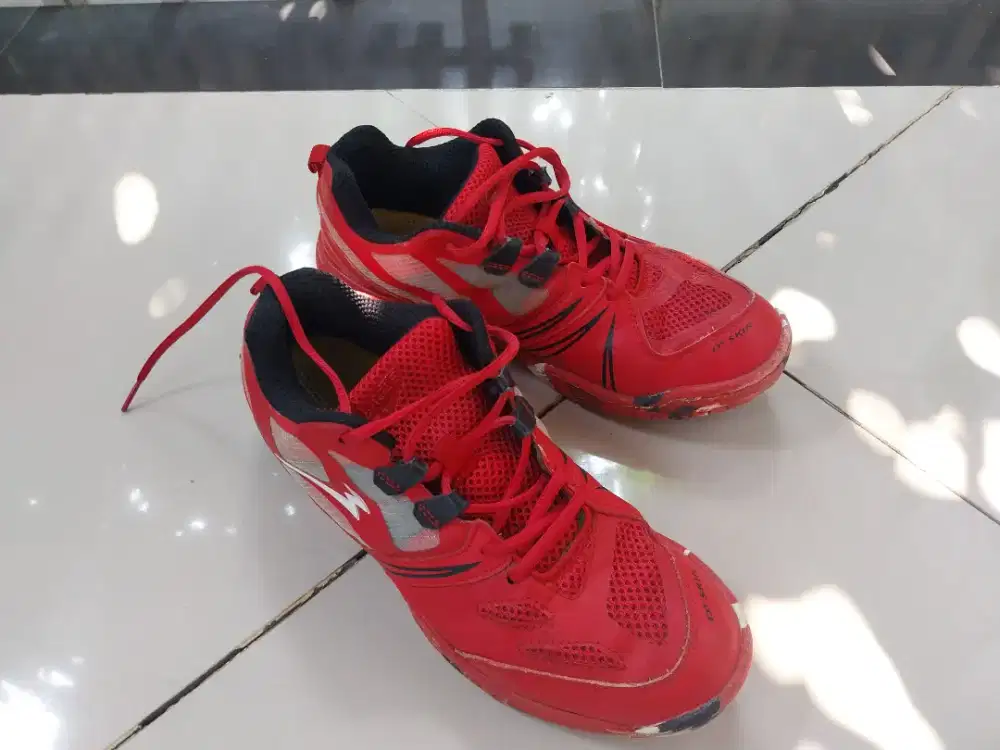 Sepatu Badminton Bulutangkis Eagle Red Jet Pro Size 43