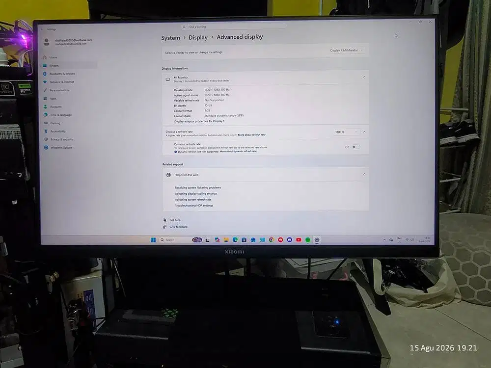 XIAOMI G24i 24 FHD 1920x1080 180Hz