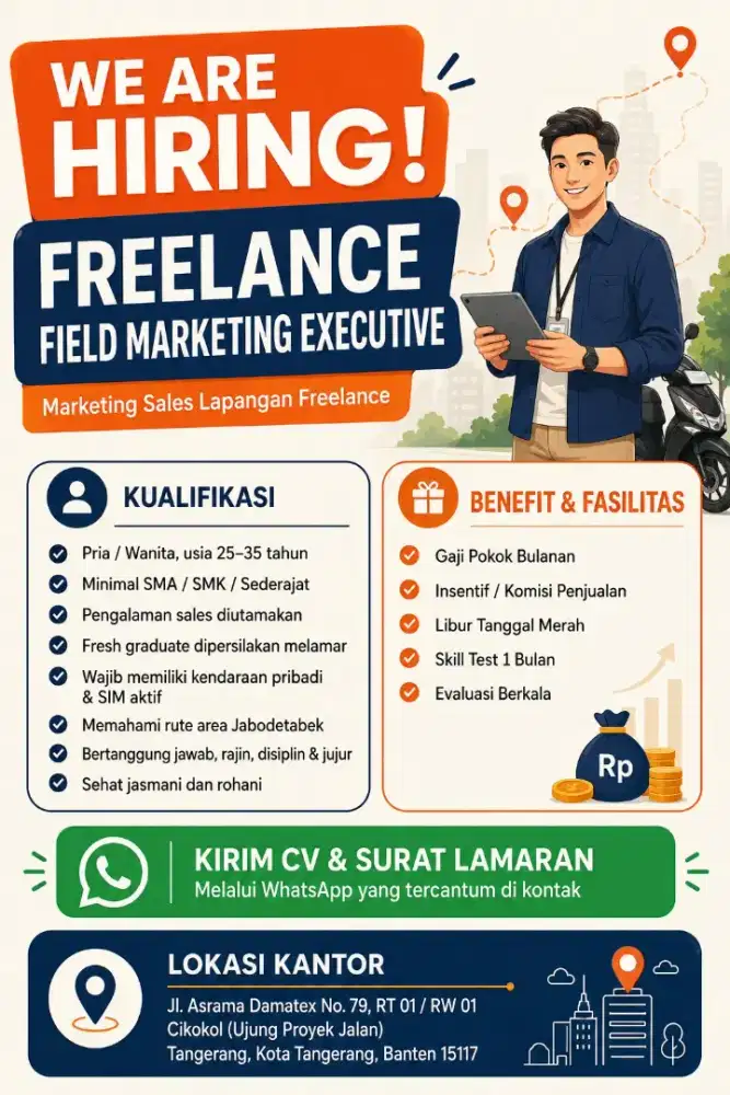 Lowongan Kerja Sales Marketing Lapangan Jabodetabek
