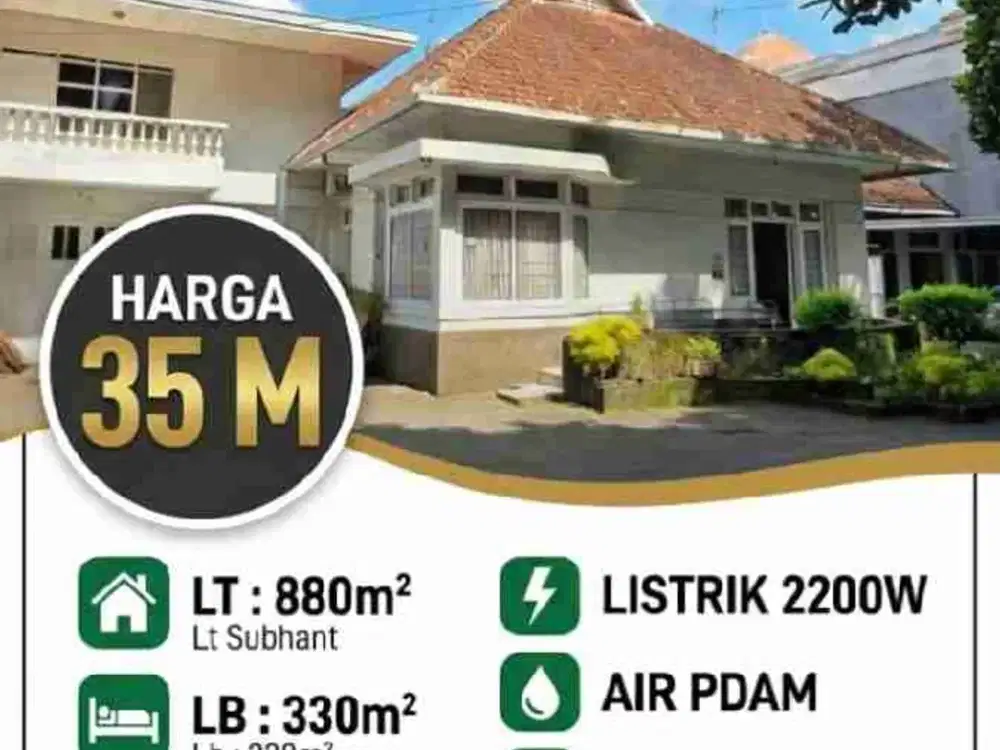 Dijual Rumah Di Kawasan Elit Ijen Malang, Luas Tanah 880