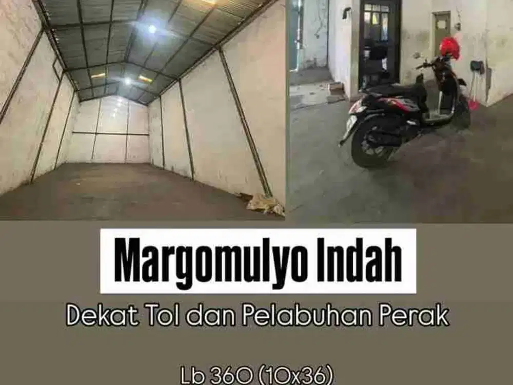 Gudang Margomulyo Indah. Akses kontainer dan dekat tol & Pelabuhan Perak. Bebas Banjir