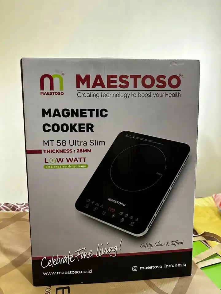 MAESTOSO Magnetic Cooker MT 58 Ultra Slim – Low Watt – BNOB