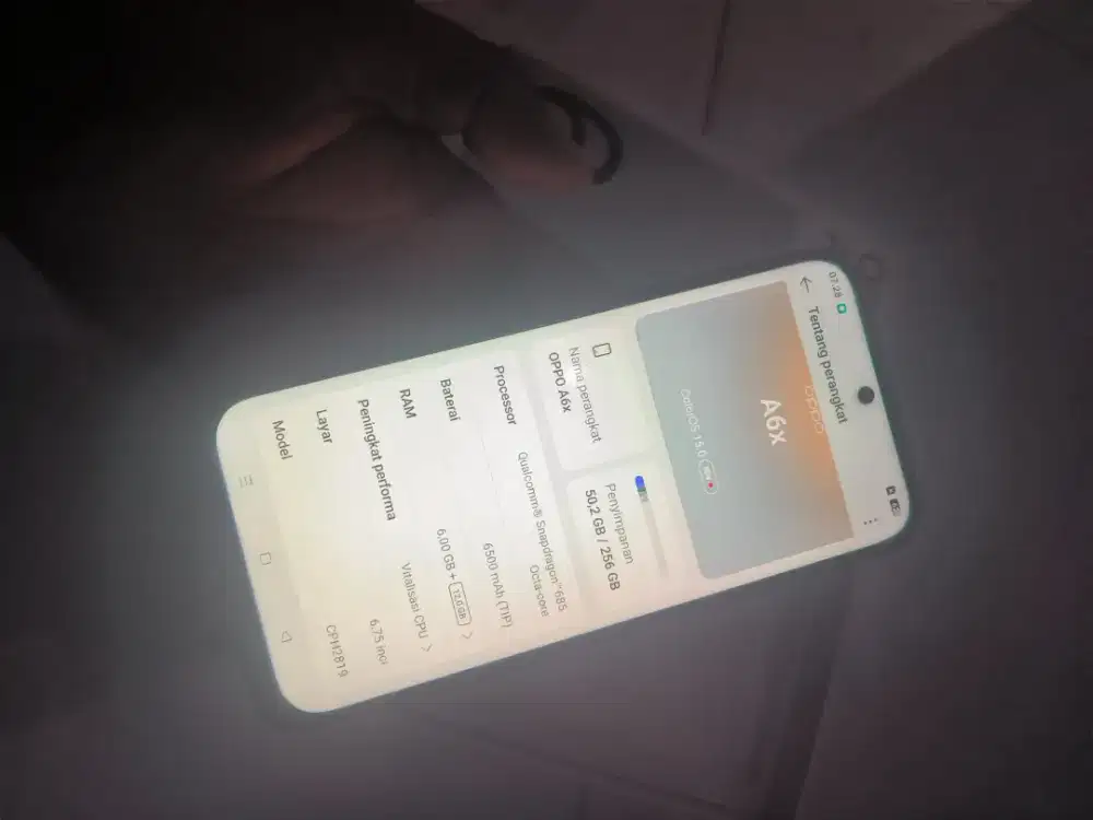 oppo a6x 6/256gb hp+box