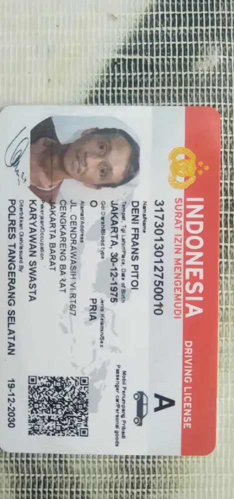 Cari  kerja supir pribadi / freelance