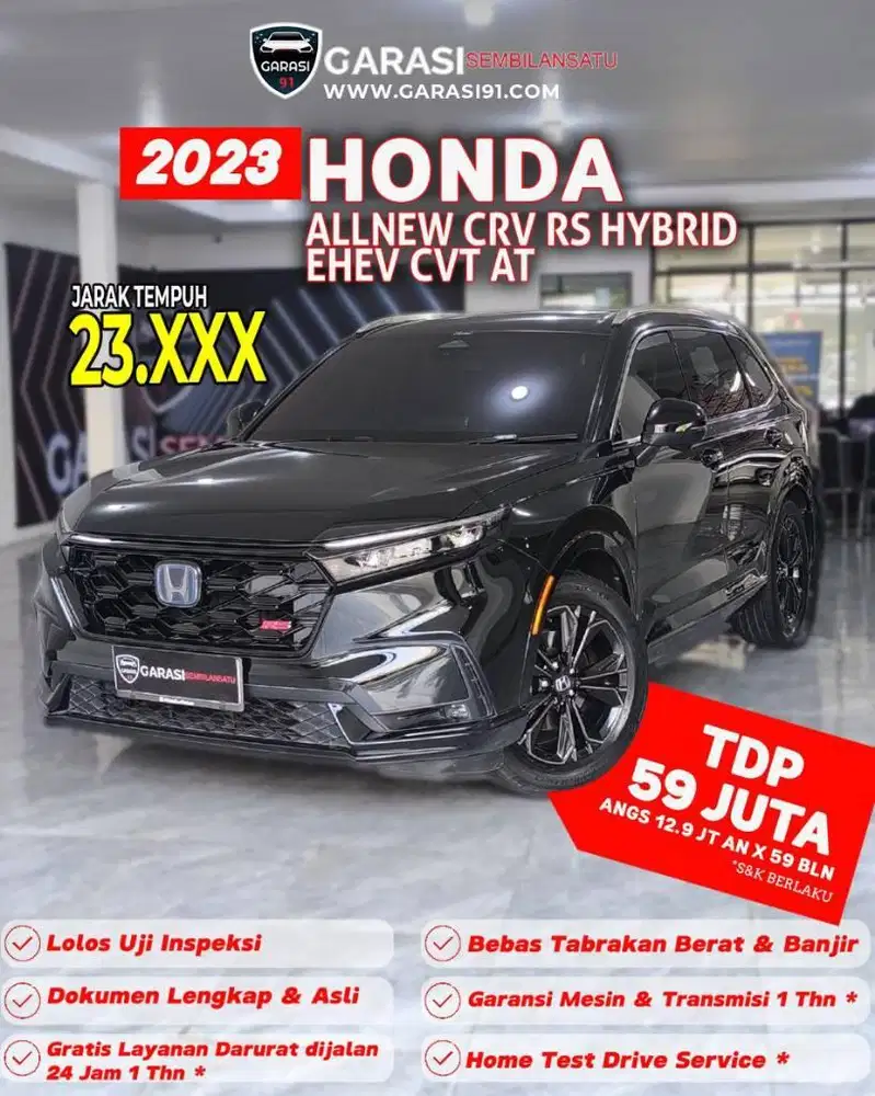 ‼️KM low Honda New CRV RS Hybrid eHEV CVT AT tahun 2023