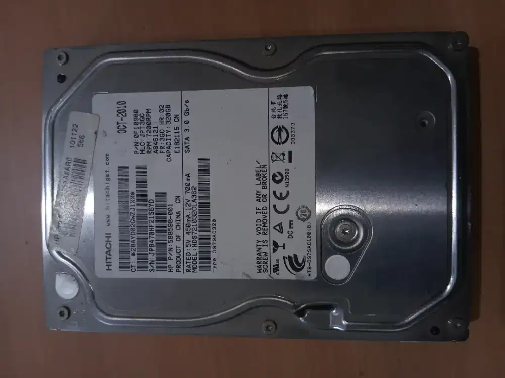 Hardisk Hitachi 320gb secend