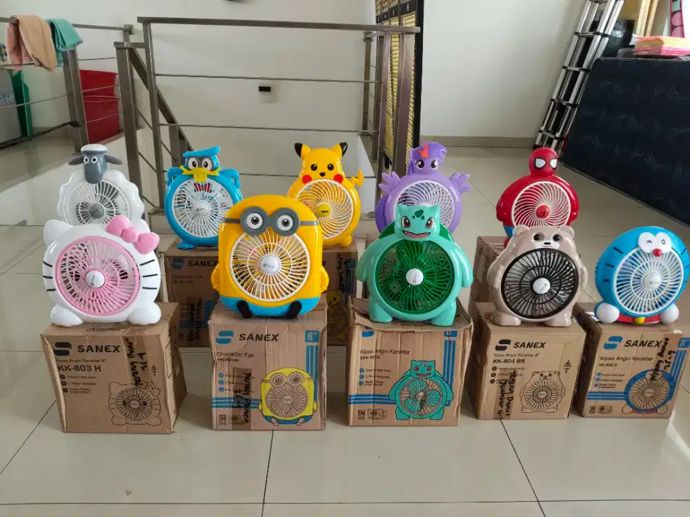 Dijual kipas angin karakter Sanex & Atn