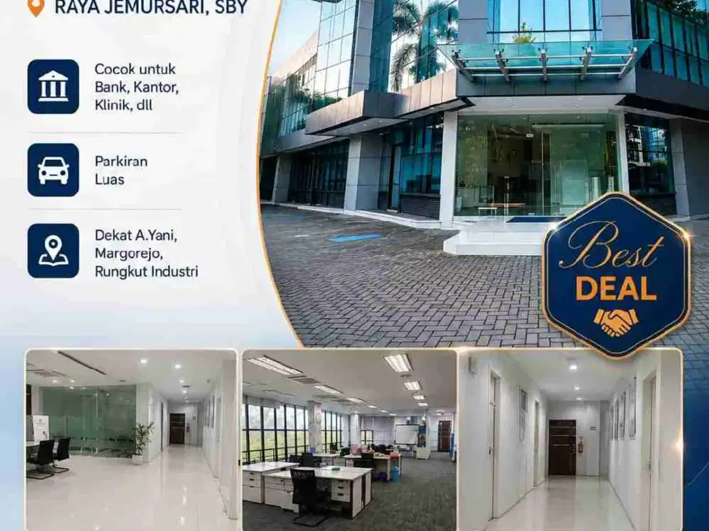 Gedung Komersial 3Lantai Lokasi Strategis Di Jl. Raya Jemursari, Surabaya