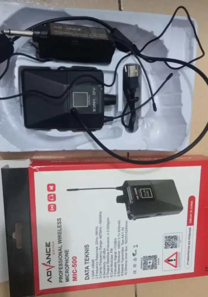 Dijual 2 unit Mic Clip On Bando Wireless (Advance MIC-500)