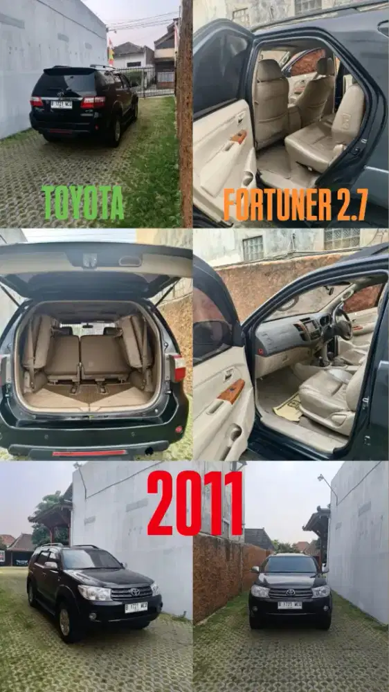 Jual cepat fortuner 2.7 V 4x4 2011