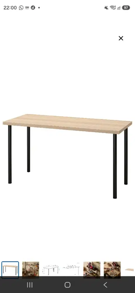 Meja kantor meja belajar ikea