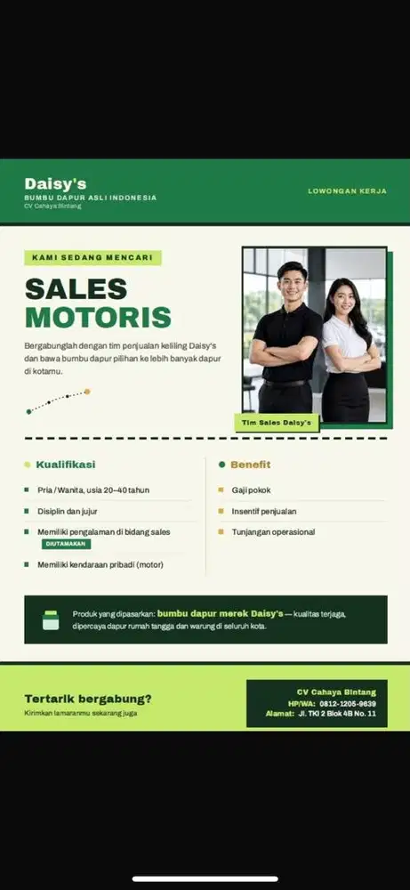 LOKER SALES MOTORIS