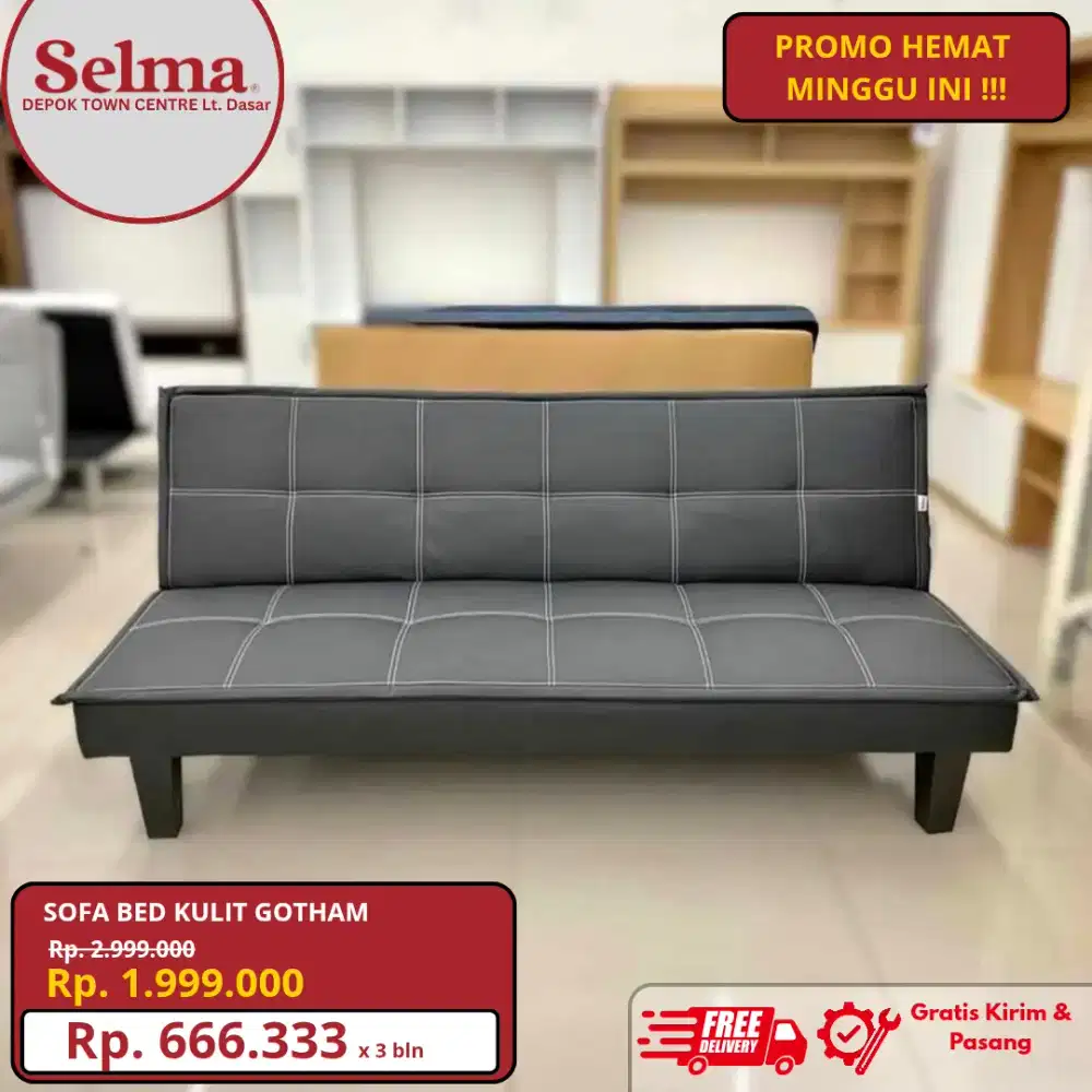 Sofa Bed Kulit Bisa Cicilan