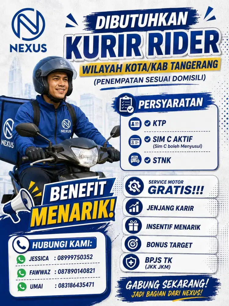 LOKER KURIR MOTOR TANGERANG