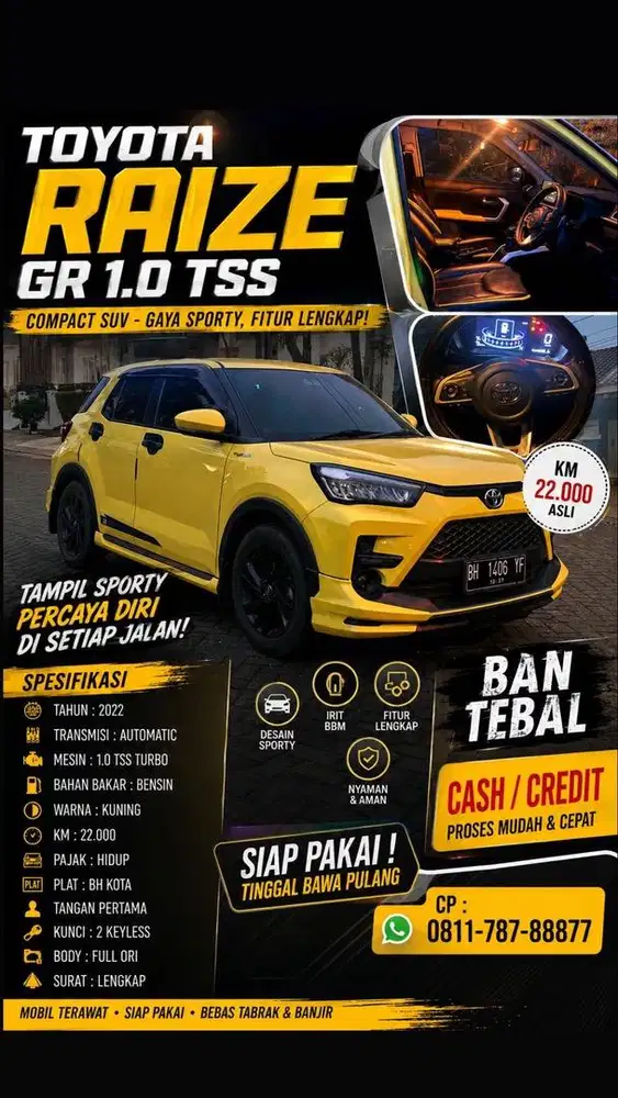 DIJUAL RAIZE GR 1.0 TSS