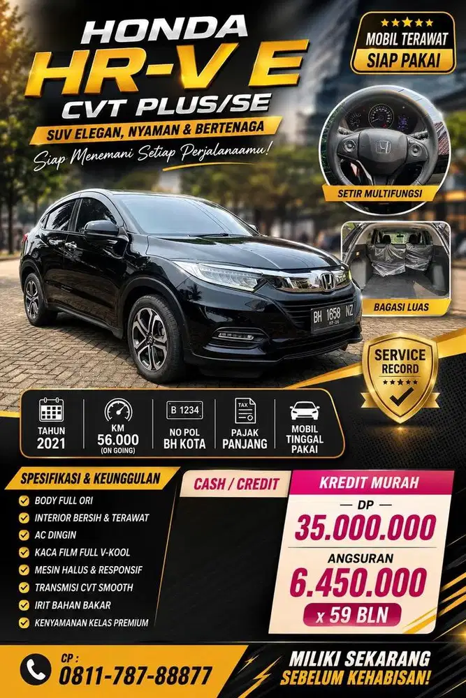 DIJUAL HR-V E CVT PLUS/SE
