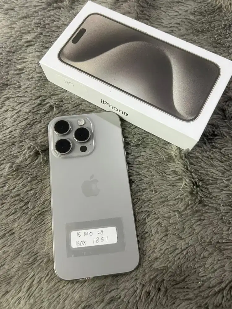 Iphone 15 pro 128 gb box fullset oem mulus