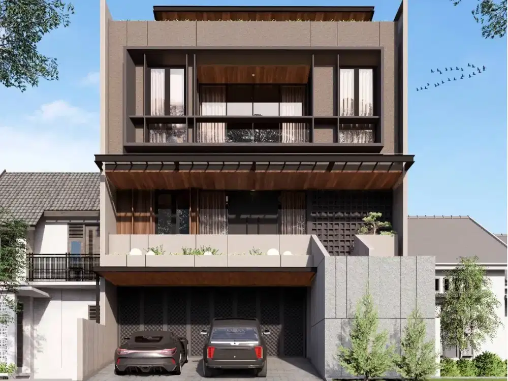 Rumah 4 Lantai Baru Minimalis SHM di Citraland