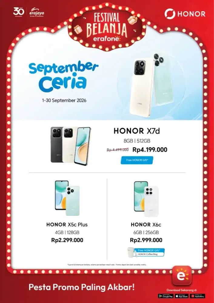 PROMO ERAFONE! HP HONOR X7d, X5c Plus, X6c Baru