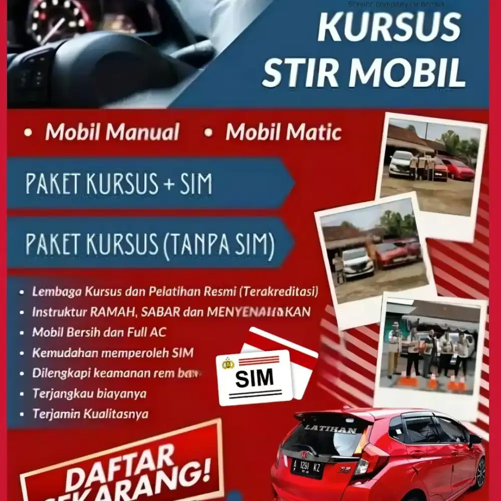 KURSUS MENGEMUDI MOBIL PROFESIONAL