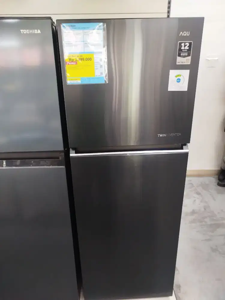 PROMO KULKAS 2 PINTU AQUA INVERTER