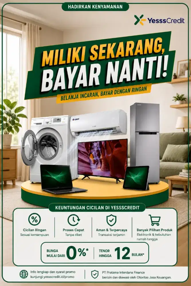Cicilan tv cuma pakai ktp aja