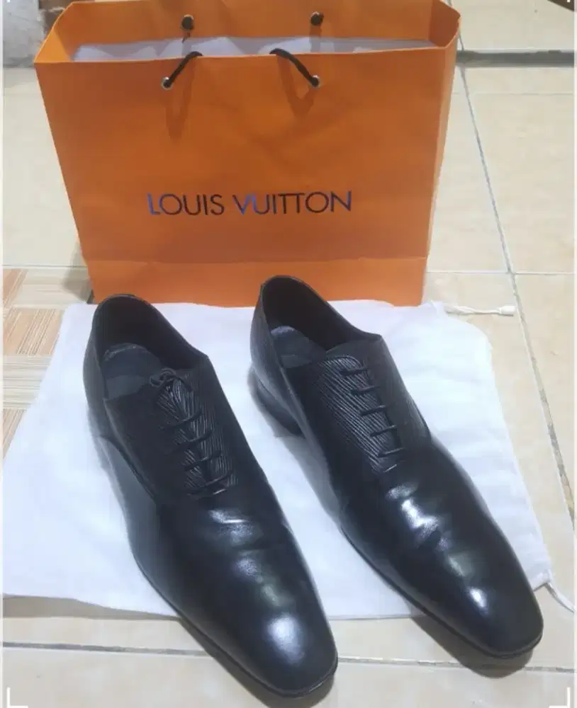 [KW PREMIUM] Sepatu Pantofel Pria Kulit Hitam Model Loafer Size 10