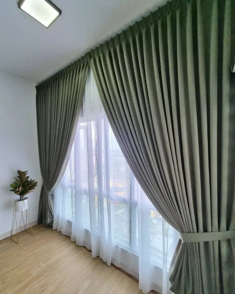 Gorden Vertikal/Vertical Blinds Roll/Roller Krey Wallpaper Dinding 3D