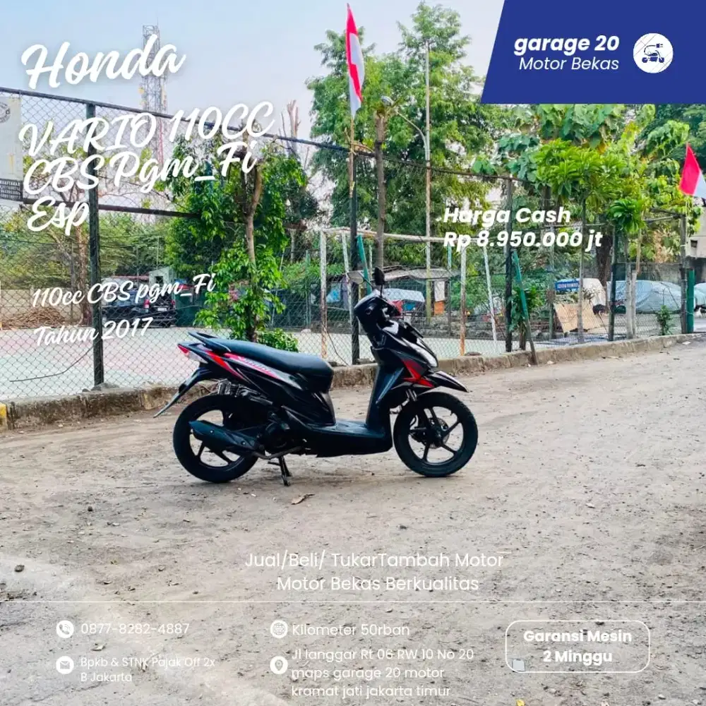 Honda Vario 110cc CBS pgm_Fi  Tahun 2017